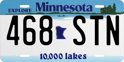 MN license plate 468STN