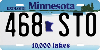 MN license plate 468STO