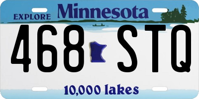 MN license plate 468STQ