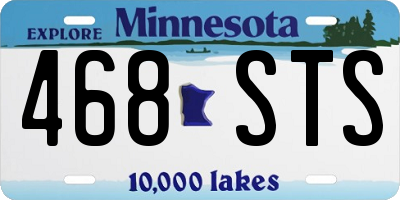 MN license plate 468STS