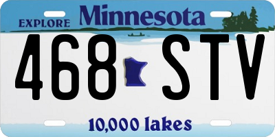 MN license plate 468STV