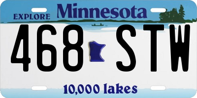 MN license plate 468STW