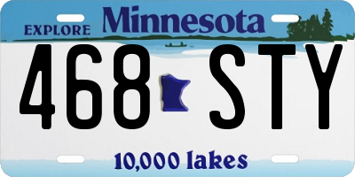 MN license plate 468STY