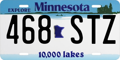 MN license plate 468STZ