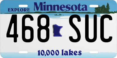 MN license plate 468SUC