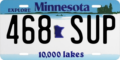 MN license plate 468SUP