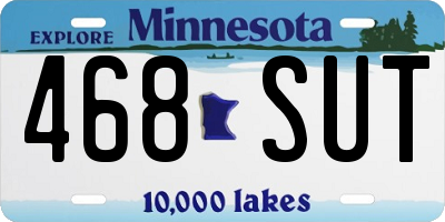 MN license plate 468SUT