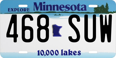 MN license plate 468SUW