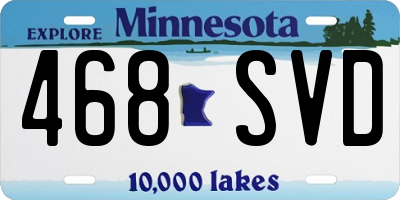MN license plate 468SVD
