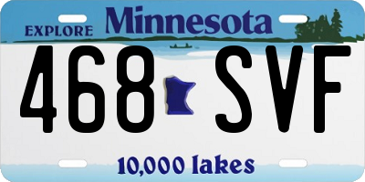 MN license plate 468SVF