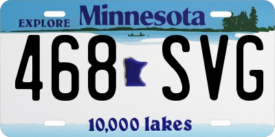MN license plate 468SVG