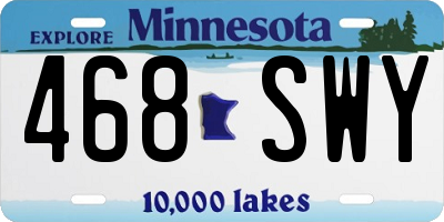 MN license plate 468SWY