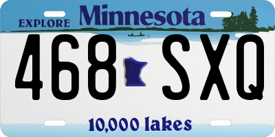MN license plate 468SXQ