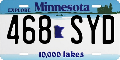 MN license plate 468SYD