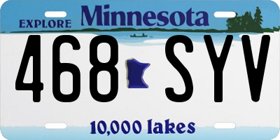 MN license plate 468SYV