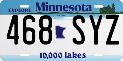 MN license plate 468SYZ