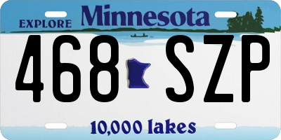 MN license plate 468SZP