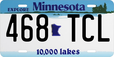 MN license plate 468TCL