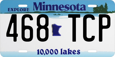 MN license plate 468TCP