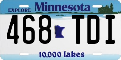 MN license plate 468TDI