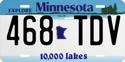 MN license plate 468TDV