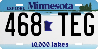 MN license plate 468TEG