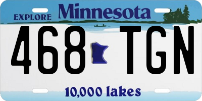 MN license plate 468TGN