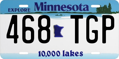 MN license plate 468TGP