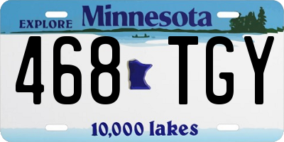 MN license plate 468TGY