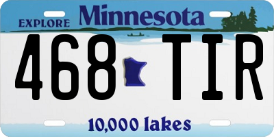 MN license plate 468TIR