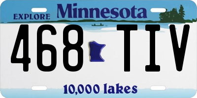 MN license plate 468TIV