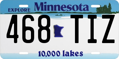 MN license plate 468TIZ
