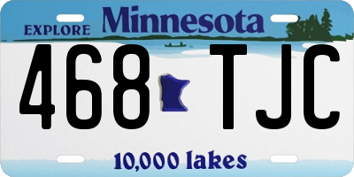 MN license plate 468TJC