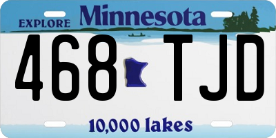MN license plate 468TJD
