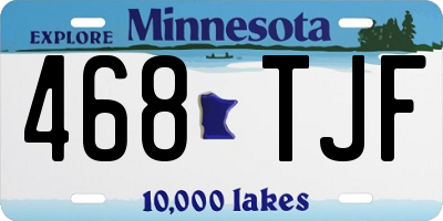 MN license plate 468TJF