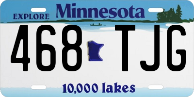 MN license plate 468TJG