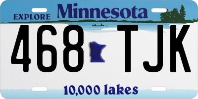 MN license plate 468TJK