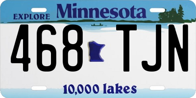 MN license plate 468TJN