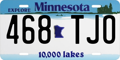 MN license plate 468TJO