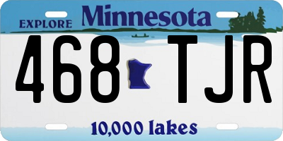 MN license plate 468TJR