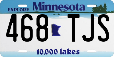 MN license plate 468TJS