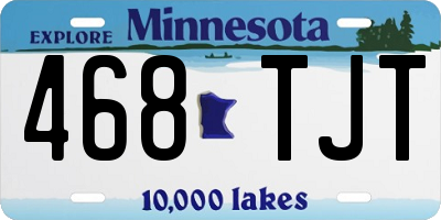 MN license plate 468TJT