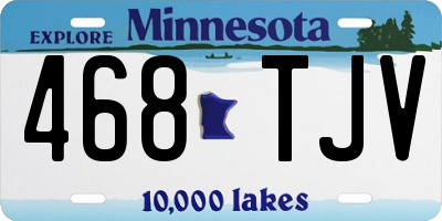 MN license plate 468TJV