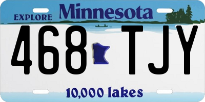 MN license plate 468TJY