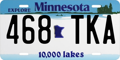 MN license plate 468TKA