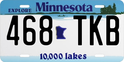 MN license plate 468TKB