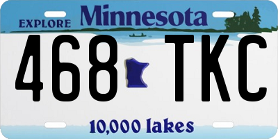 MN license plate 468TKC