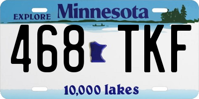 MN license plate 468TKF