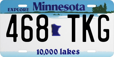 MN license plate 468TKG