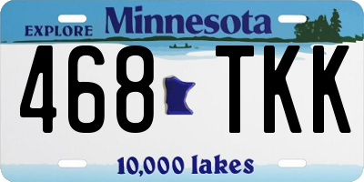 MN license plate 468TKK